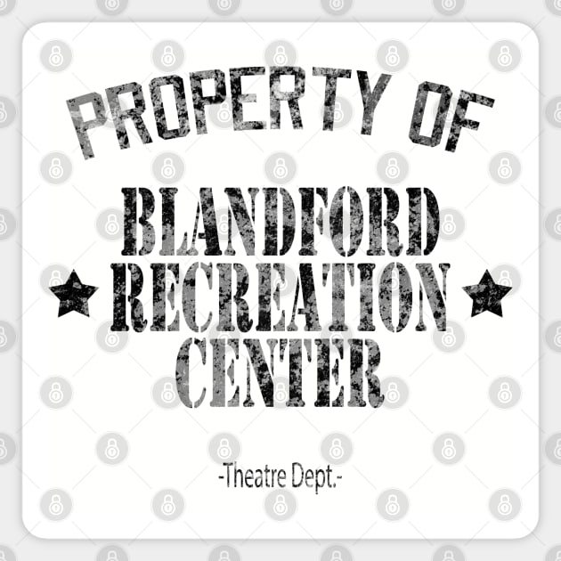 Blandford Recreation Center Theatre Dept Gym Shirt Sticker by THRILLHO